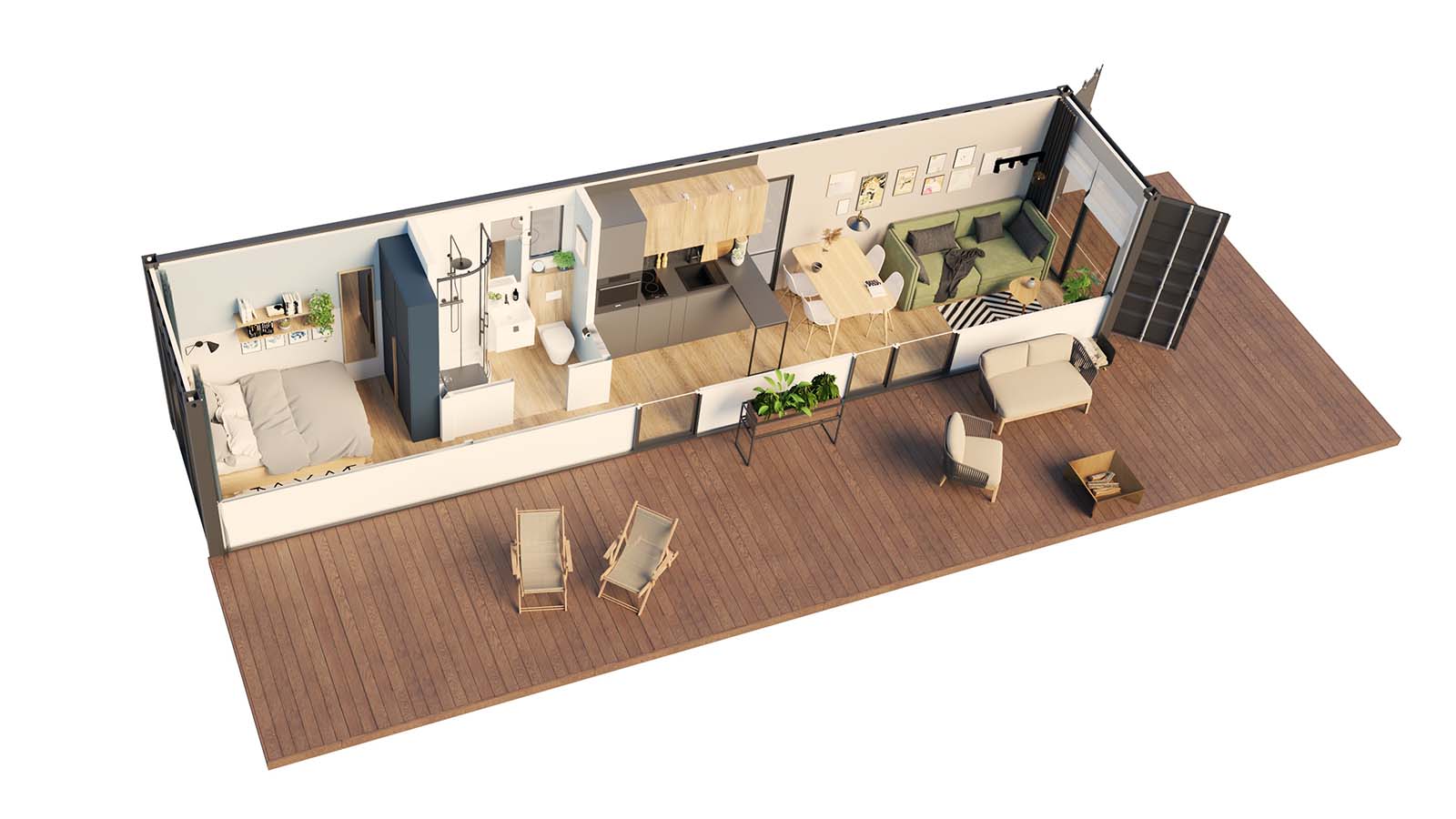 Maison conteneur T2 clé en main de 30 m²…