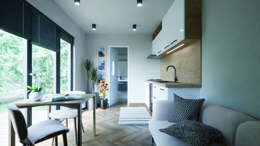 Maison modulaire Nomad Single – T2 compact de 36 m² clé en main..