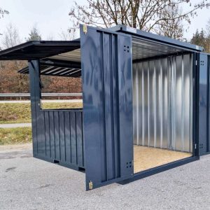Conteneur commercial de 4 m avec 2 points de vente